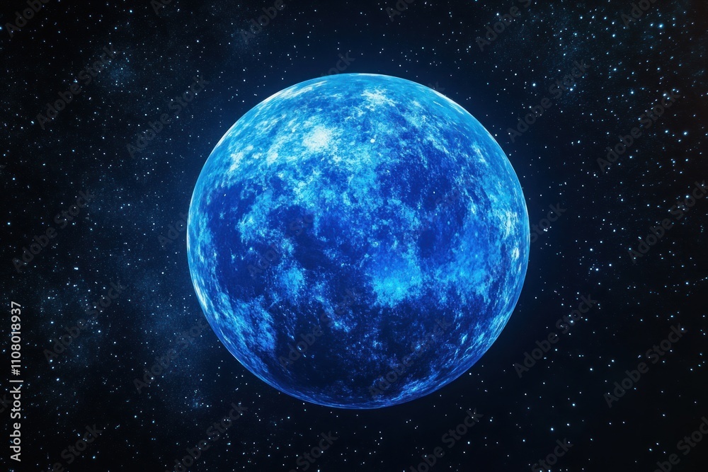 Obraz premium A Celestial Body in a Starry Deep Space Background