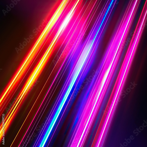 Glowing streaks of saber light intersecting in a vibrant, abstract visual