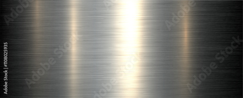 Silver brushed metal texture background,, shiny lustrous metallic 3d background.