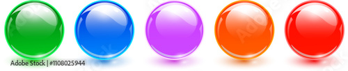 Multicolored glass balls, 3...