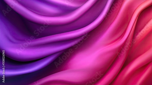 A vibrant silk fabric flowing in shades of purple and pink, creating a luxurious and smooth texture, perfect for design inspiration.