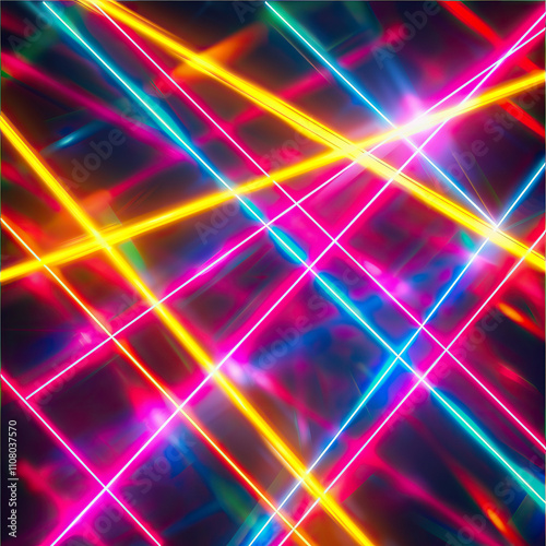 Glowing saber arcs and lines converging into an abstract, energetic form