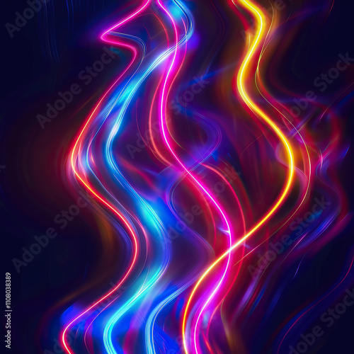 Glowing saber arcs and lines converging into an abstract, energetic form