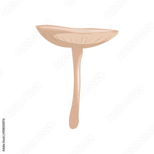 Mushroom on a white background vector illustration.