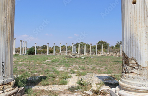 Salamis was an ancient Greek city-state on the east coast of Cyprus, at the mouth of the river Pedieos, 6 km north of modern Famagusta.  photo