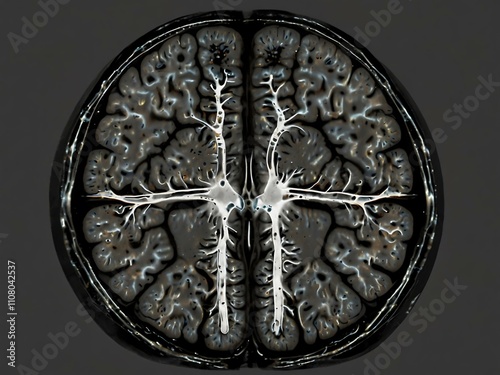 MRA scan of the brain. photo