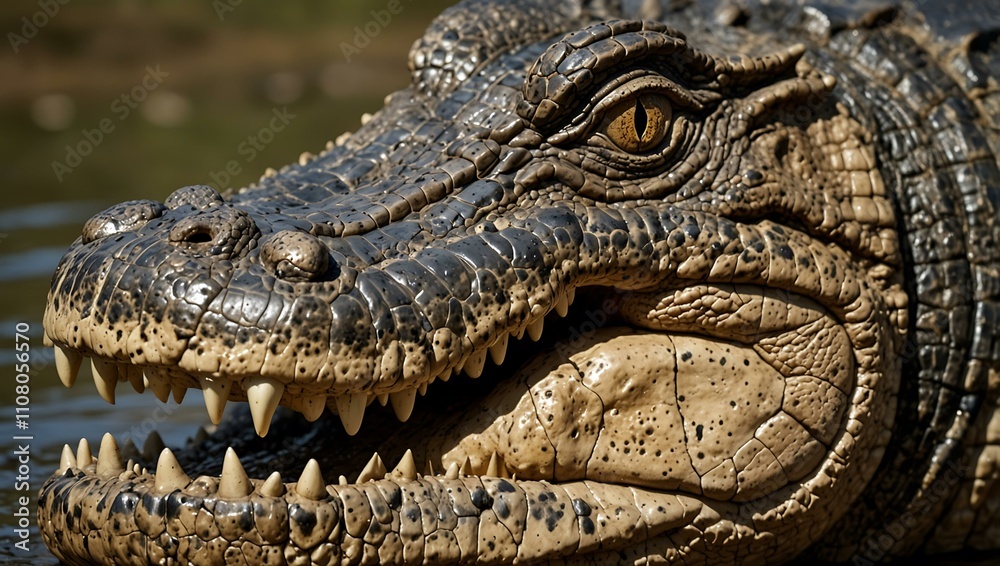 Obraz premium Nile crocodile close-up.