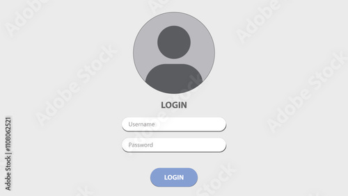 Log user interface, Login page, users typing passwords navigate, login access, username and password field, application sign in, login interface