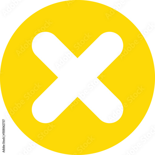 Yellow Multiplication sign, Multiply icon, mathematical icon, cross sign round button, mathematical symbol, Multiply symbol, multiply sign