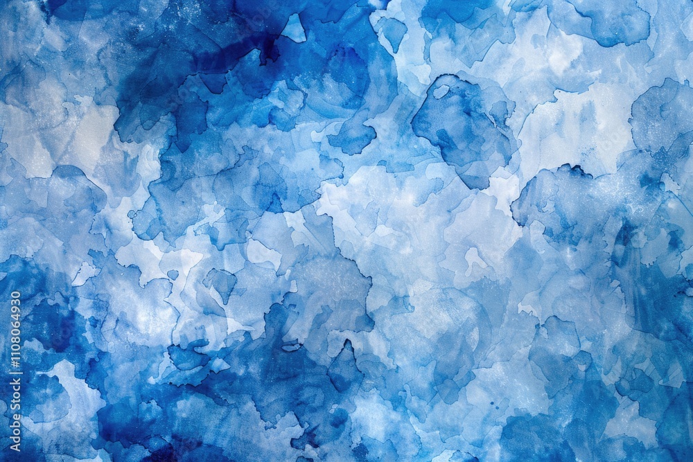 Obraz premium Abstract blue watercolor background