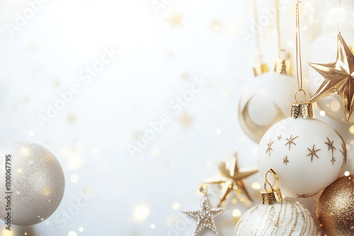 Festive Christmas Decorations with Ornaments, Twinkling Lights, and Seasonal Cheer for a Classic Holiday Atmosphere