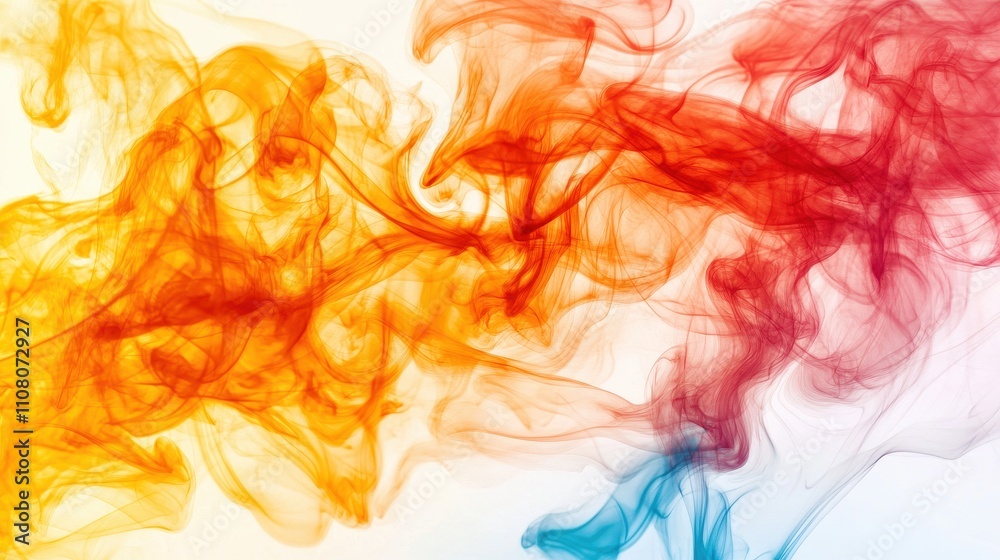 Fototapeta premium Fiery burst of oranges, yellows, and reds blending into abstract textured swirls evoking energy and movement