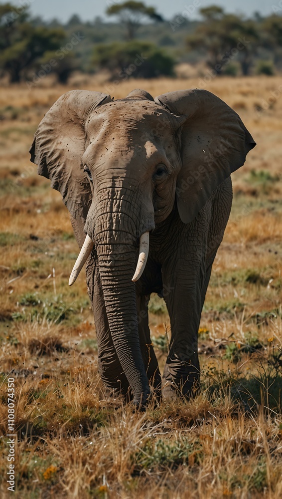 Fototapeta premium Pair of elephants in the wild.