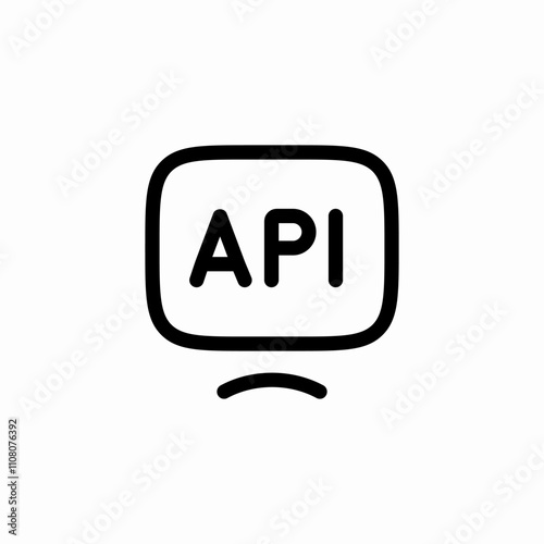 computer api icon sign vector