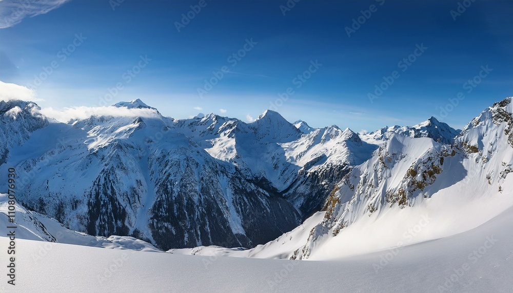 Obraz premium Schneeberg: Verschneite Gipfel und klare Winterluft