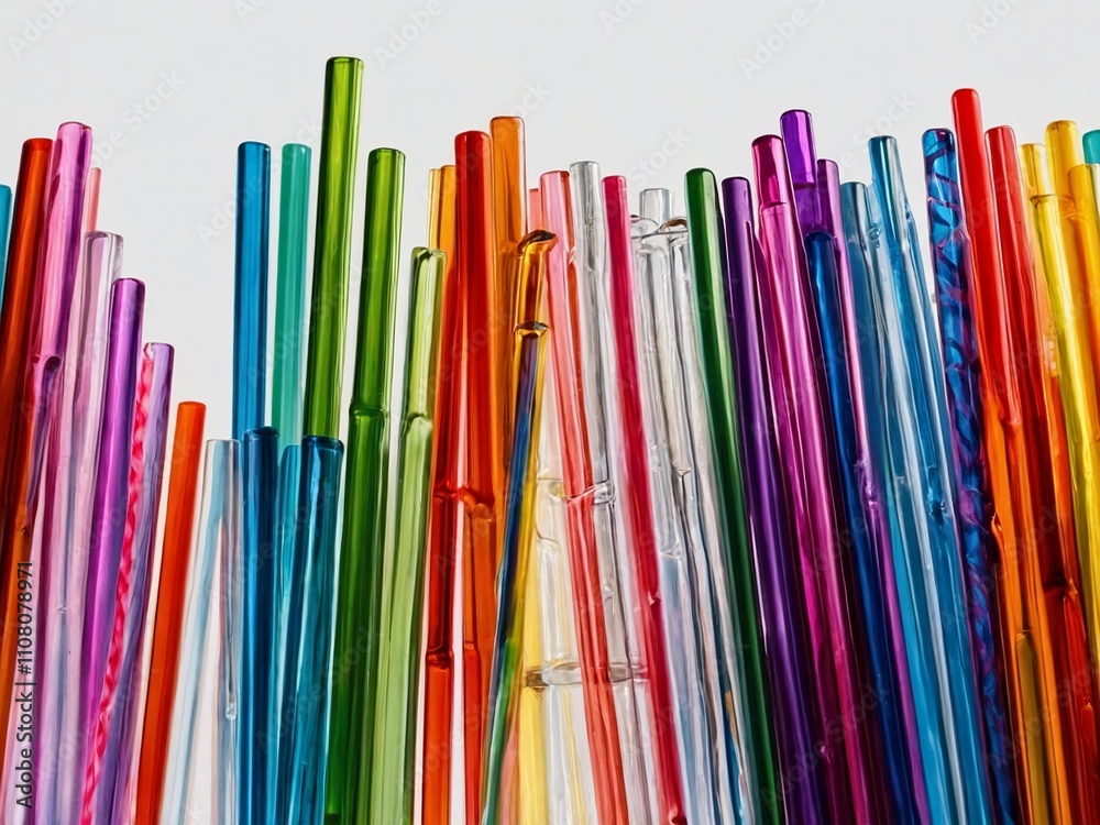 colorful shiny cocktail straws on white background with fruit drinks confetti on straw day celebration colorful shiny cocktail straws on white background with fruit drinks confetti on straw day celebration
