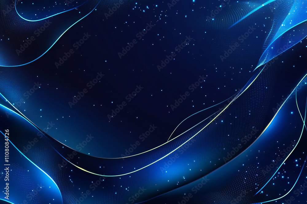 Abstract Blue Flowing Lines and Soft Curves with Fluid Motion and Seamless Gradient Background Abstract Blue Flowing Lines and Soft Curves with Fluid Motion and Seamless Gradient Background
