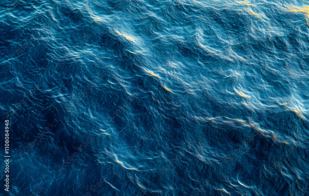 Obraz premium Water surface, ocean texture background top view
