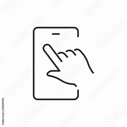 phone screen tap icon sign vector