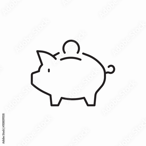 piggy bank money icon sign vector