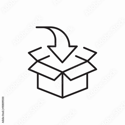 put into box delivery package icon sign vector