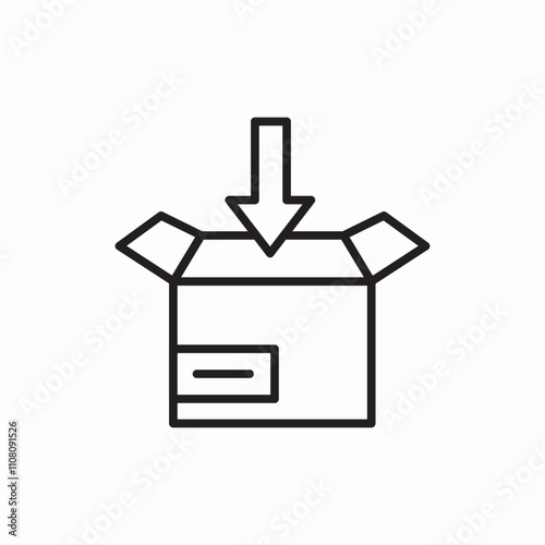put into delivery package icon sign vector