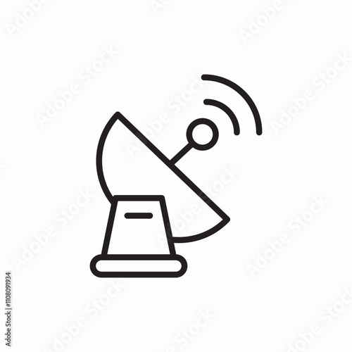 satellite connection icon sign vector photo