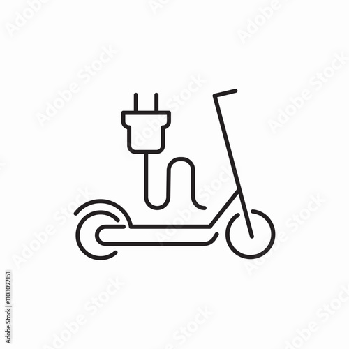 scooter plug icon sign vector