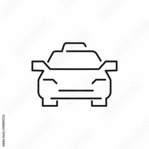 taxi car icon sign vector