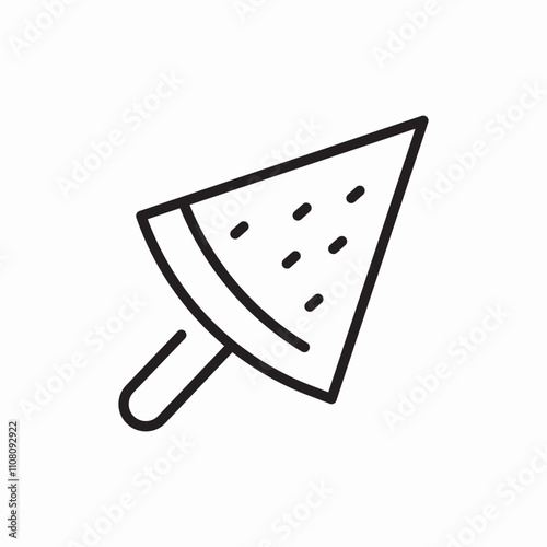 watermelon slice on stick icon sign vector