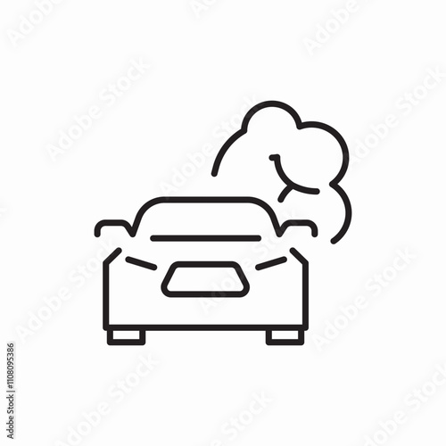 car pollution icon sign vector