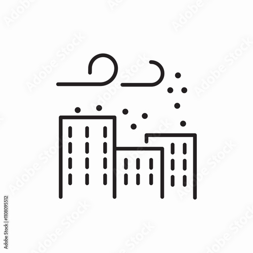 city smog icon sign vector