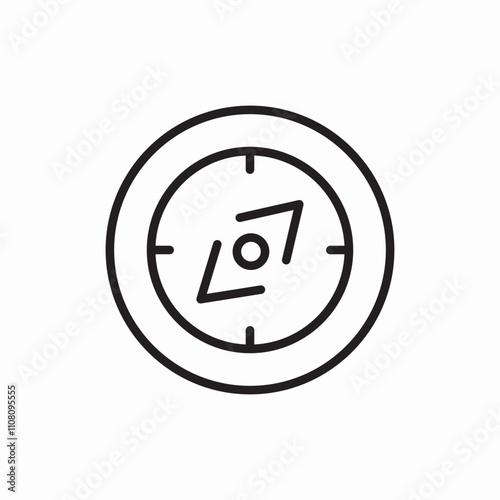 compass navigation icon sign vector