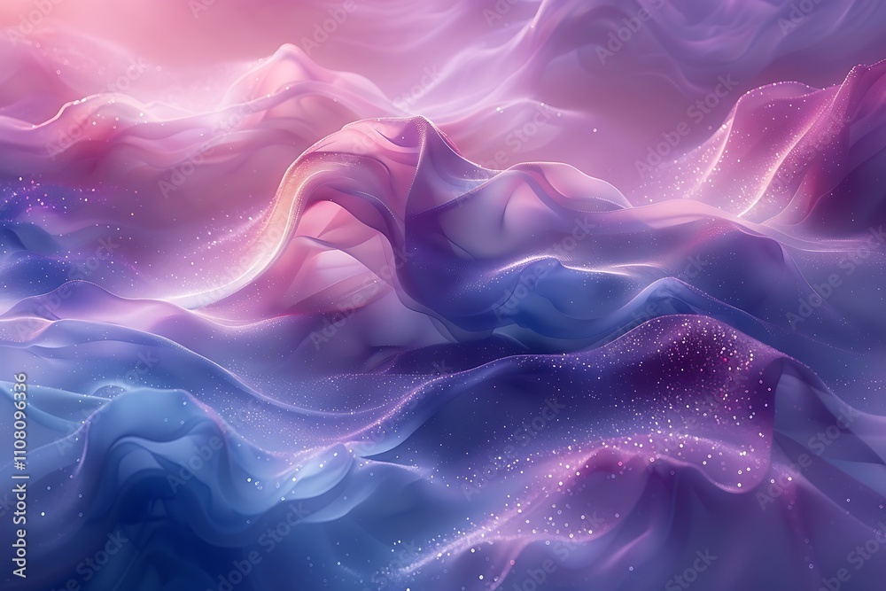Obraz premium Abstract waves of vibrant colors creating a dreamy landscape.