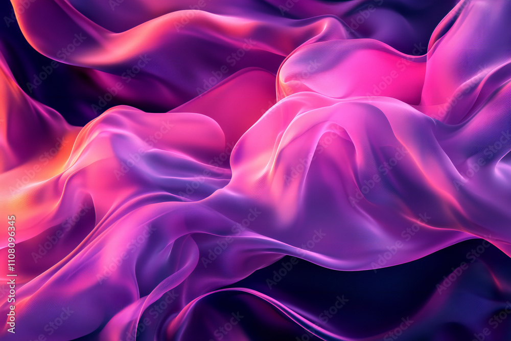 Obraz premium Colorful Light Trails with Glowing Neon Waves and Vibrant Energy Flow – Abstract Digital Art Background