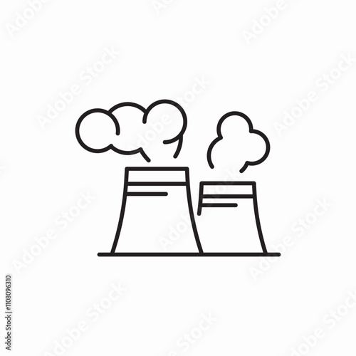 factory pollution icon sign vector