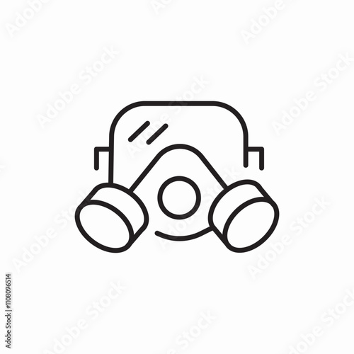 gas mask protection icon sign vector