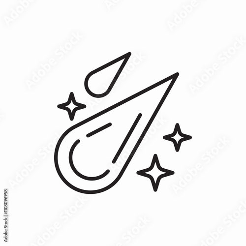 meteorite asteroid icon sign vector