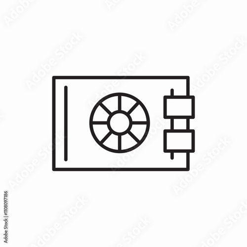 money safe icon sign vector