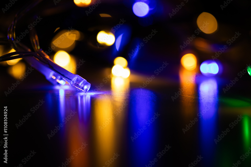Fototapeta premium christmas lights in the night