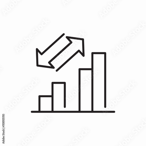 ascending and descending icon sign vector