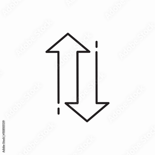 arrows ups and downs icon sign vector