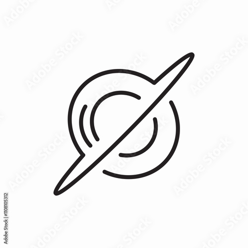 black hole cosmos icon sign vector