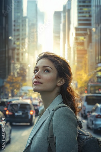 Young Professional Embracing Urban Life with Cochlear Implant Benefits