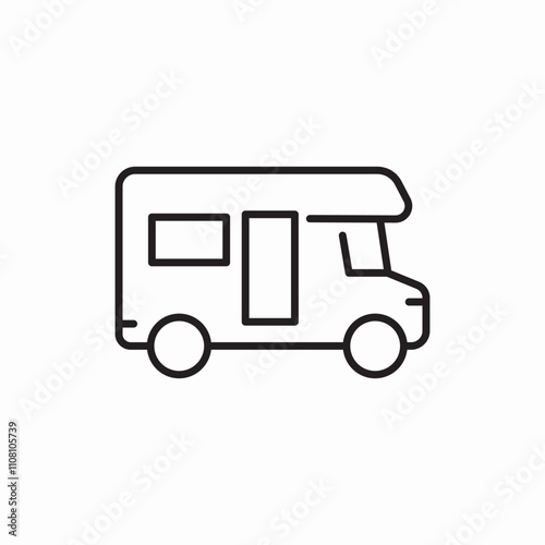 caravan van truck icon sign vector