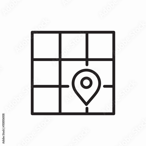 map location pin icon sign vector photo