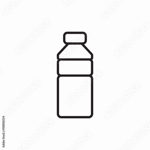 plastic water bottle icon sign vector