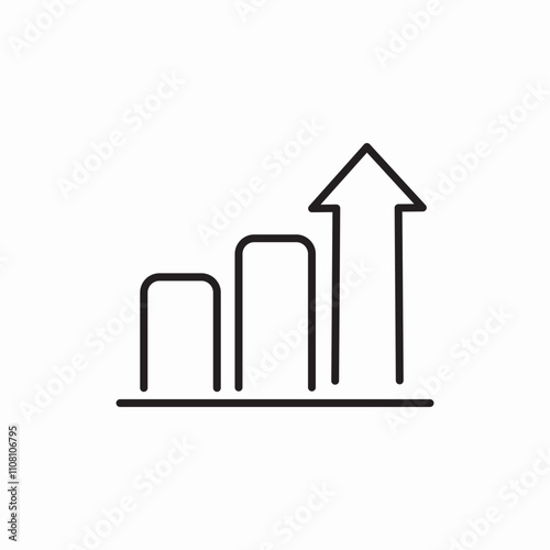 statistics growth ascending icon sign vector