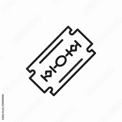 blade razor icon sign vector