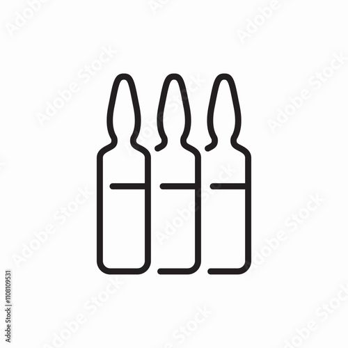 injection ampoule icon sign vector